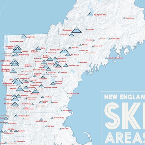 Vermont Ski Resorts Map 18x24 Poster - Etsy