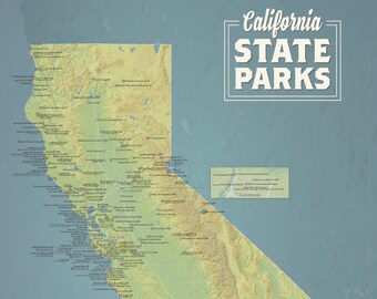 California State Parks Map 18x24 Poster