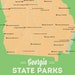Georgia State Parks Map 11x14 Print - Etsy