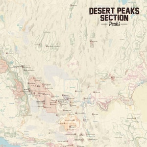 Desert Peaks Abschnitt Kletterer Checklist Karte 18x24 Poster