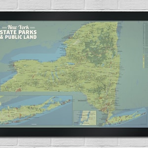 New York State Parks & Public Lands Map 24x36 Poster