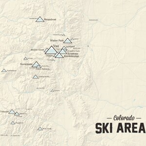 Colorado Ski Resorts Map 11x14 Print - Etsy