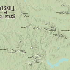 Catskill High Peaks Map 11x14 Print
