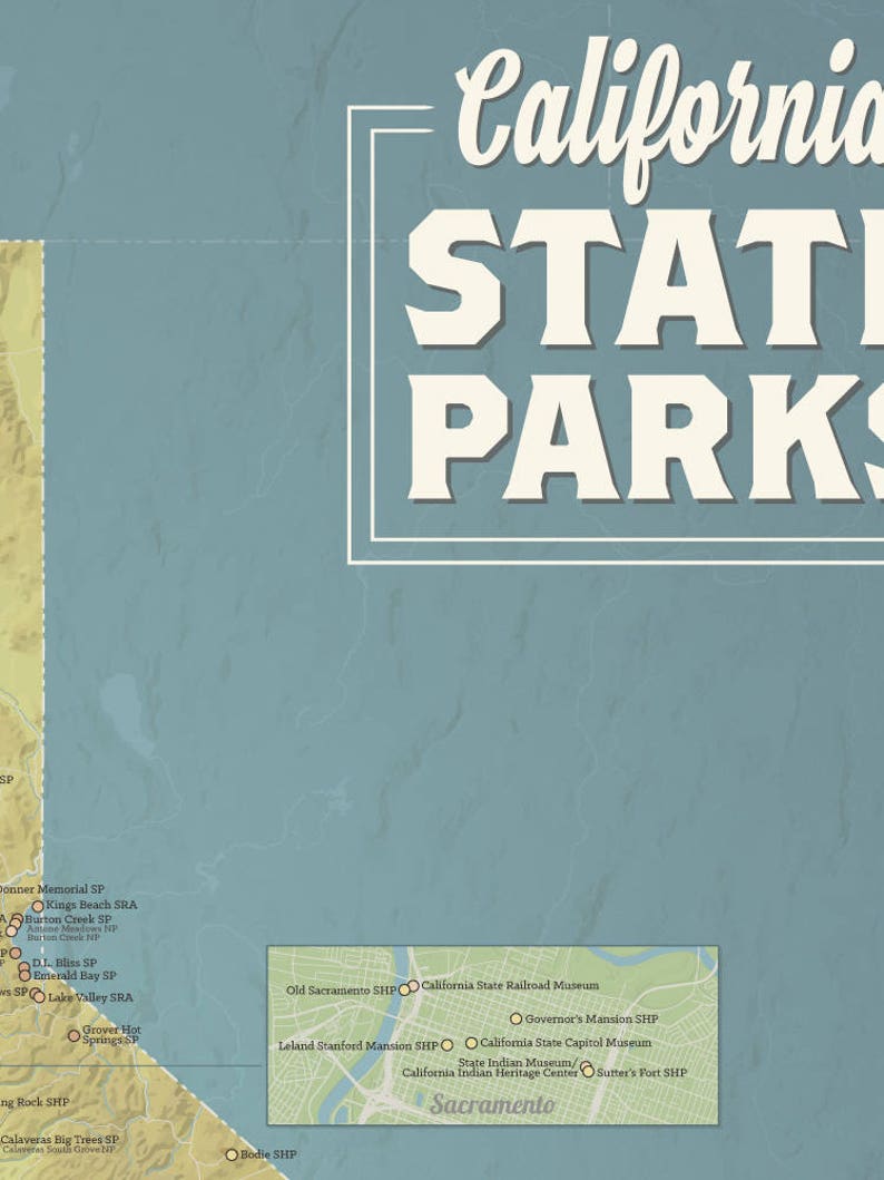 California State Parks Map 18x24 Poster - Etsy