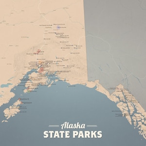 Alaska State Parks Map 18x24 Poster