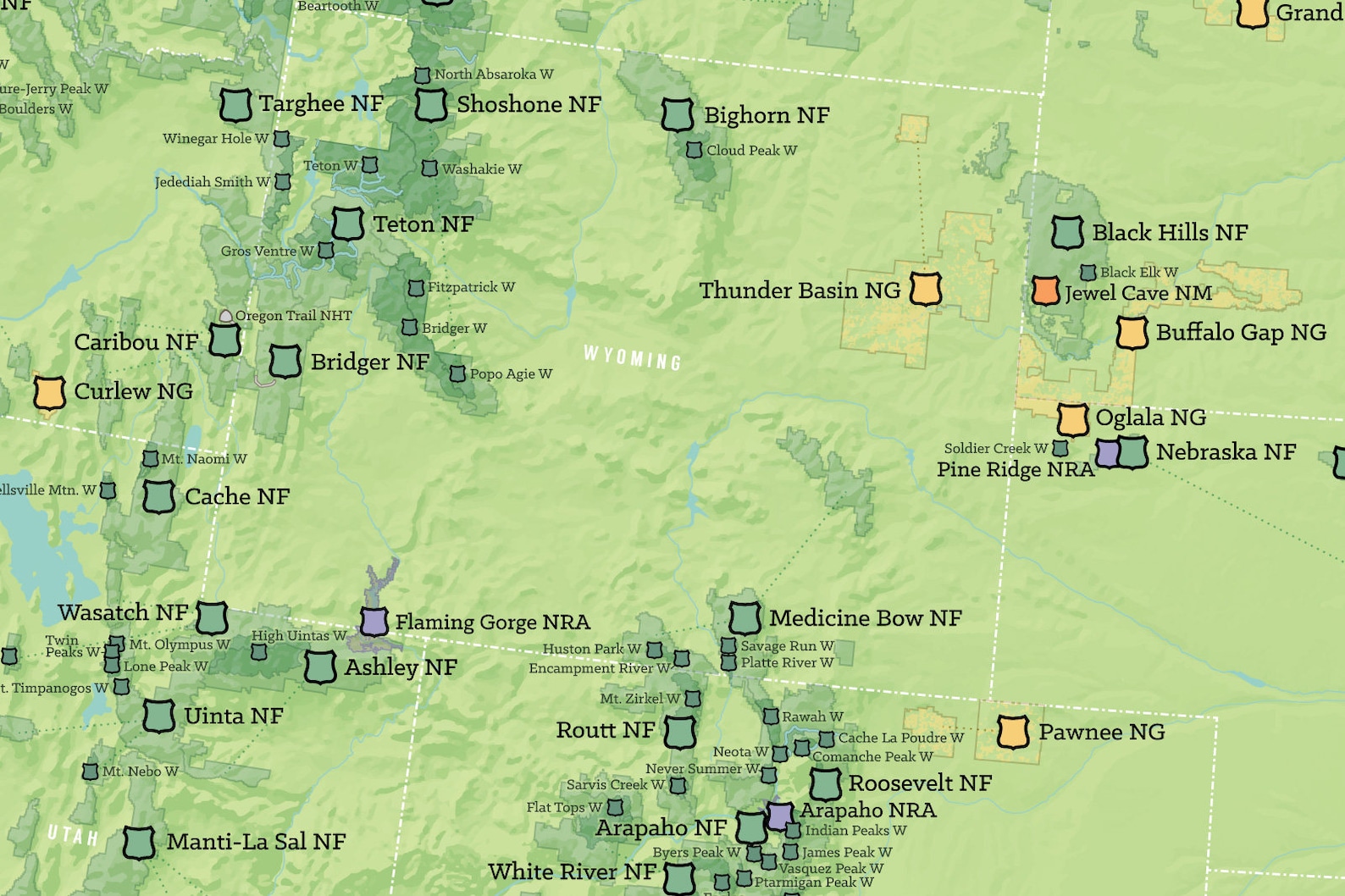 US National Forest System Map 24x36 Poster - Etsy