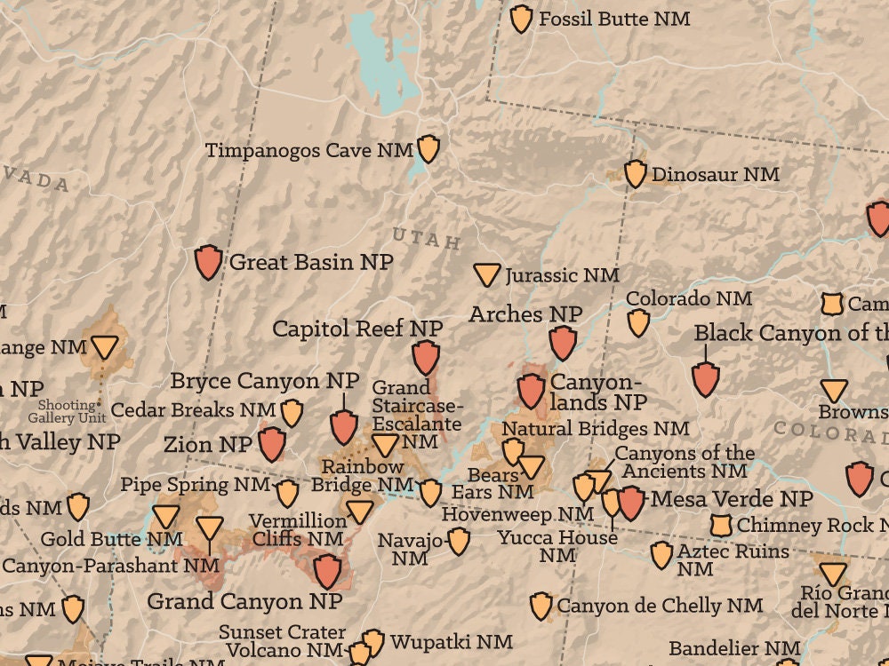 US National Parks Monuments Map 18x24 Poster Etsy Il Fullxfull.4723603513 3a7j