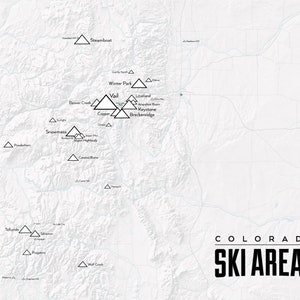 Colorado Ski Resorts Map 11x14 Print - Etsy