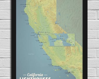 California Lighthouses 18x24 Poster
