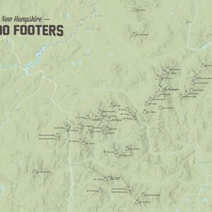 4000 Footers Nh Map New Hampshire 4000 Footers '52 With A View' Map | Etsy