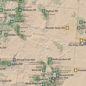 US National Forest System Map 24x36 Poster - Etsy