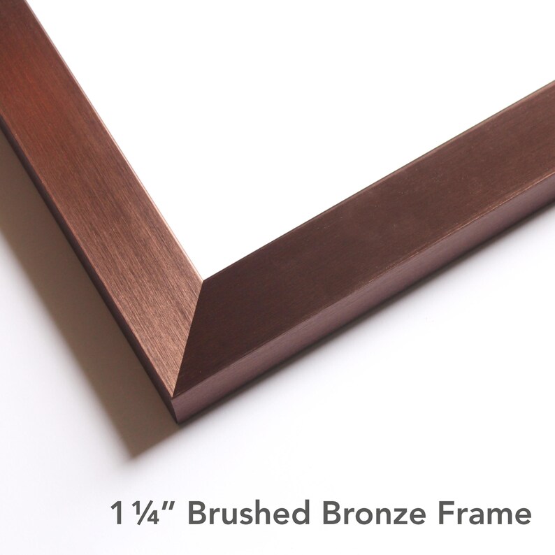 Mejora del enmarcado para mapas de 11" x 14" – Listo para colgar 1.2" Premium Bronze