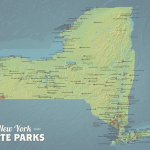 New York State Parks Map 18x24 Poster