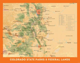 24x36 Washington State Parks And Federal Lands Map Poster