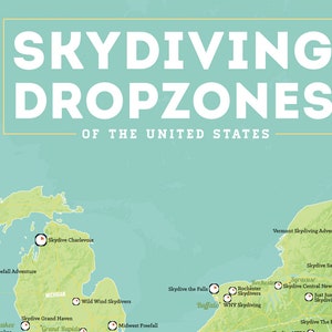 US Skydiving Dropzones Map 24x36 Poster image 6