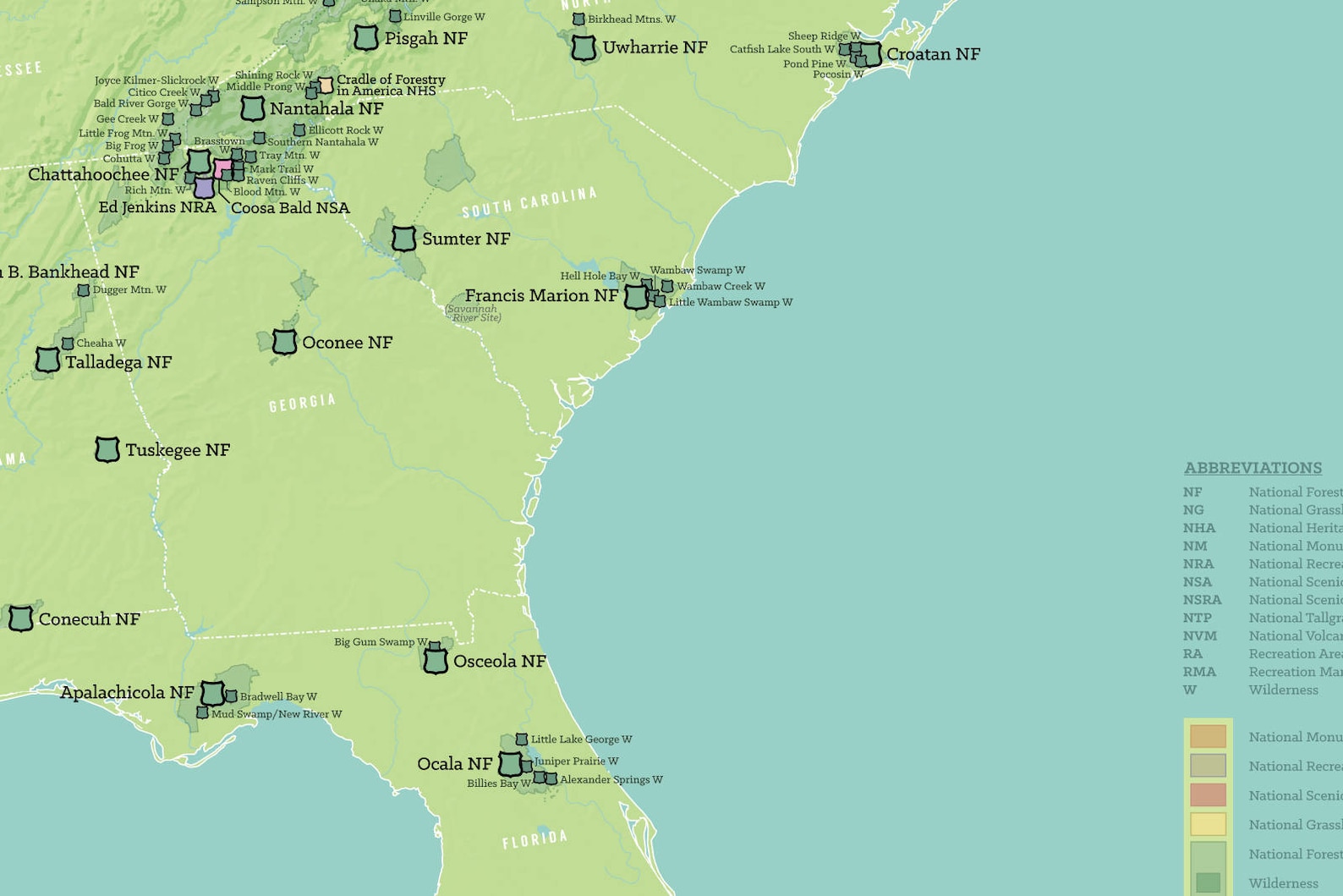 US National Forest System Map 24x36 Poster - Etsy