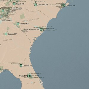 US National Forest System Map 24x36 Poster - Etsy