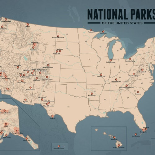 California Public Lands Map Poster - Il 500x500.2760550192 74ej