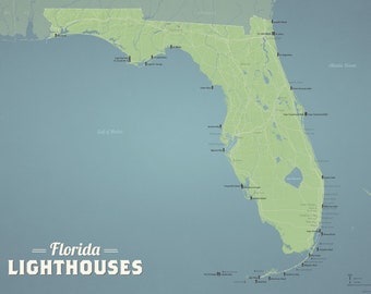Florida Lighthouses 18x24 Poster