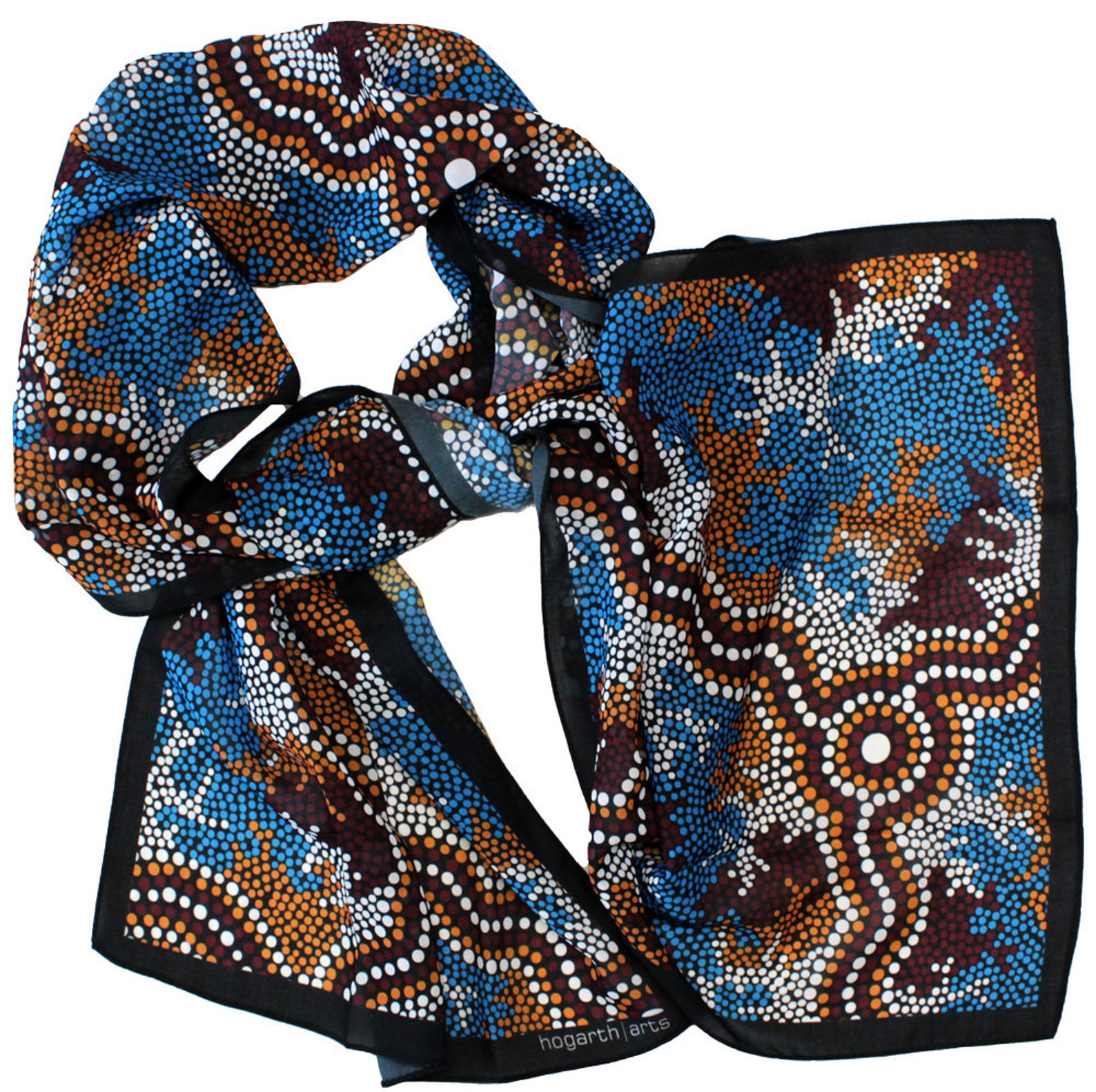 Authentic Aboriginal Designed Scarf Authentic Design Direct From Artist