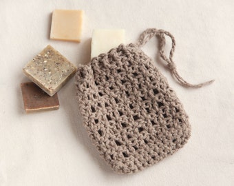 Soap Saver // Hand Made Crochet Soap Pouch Sock