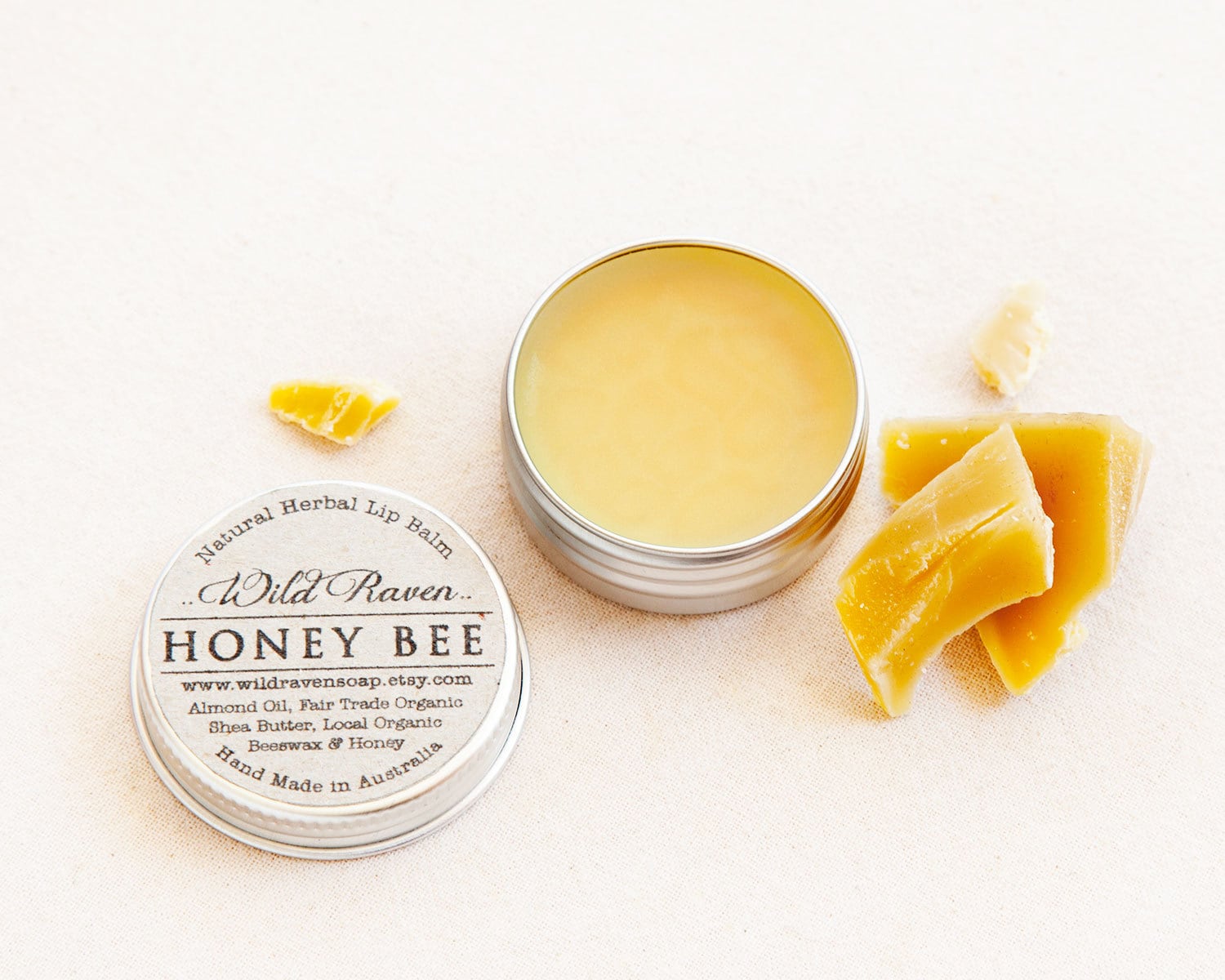 Honey Bee Lip Balm // Handmade With All Natural Herbal Etsy Australia
