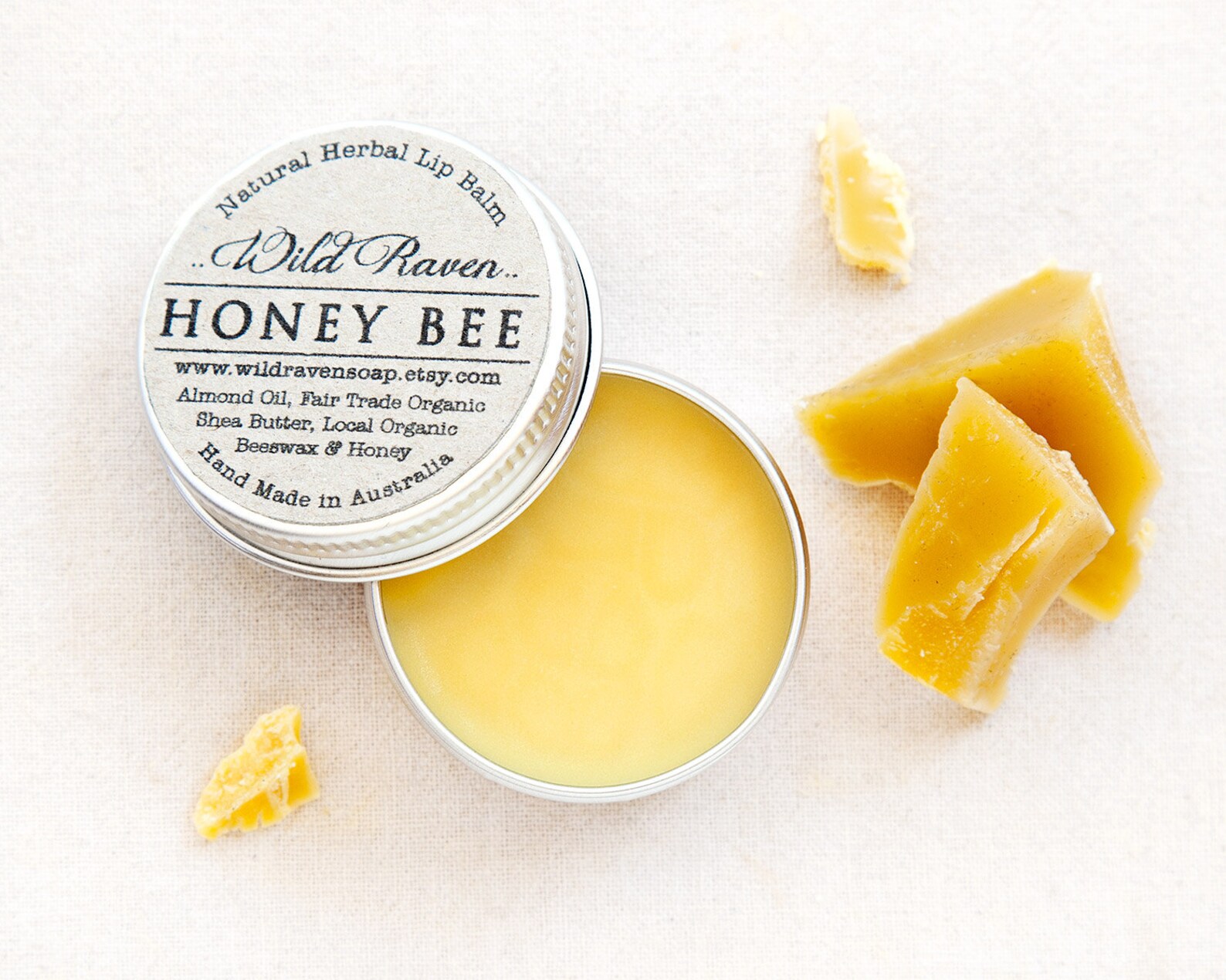 Honey Bee Lip Balm // Handmade With All Natural Herbal Etsy Australia