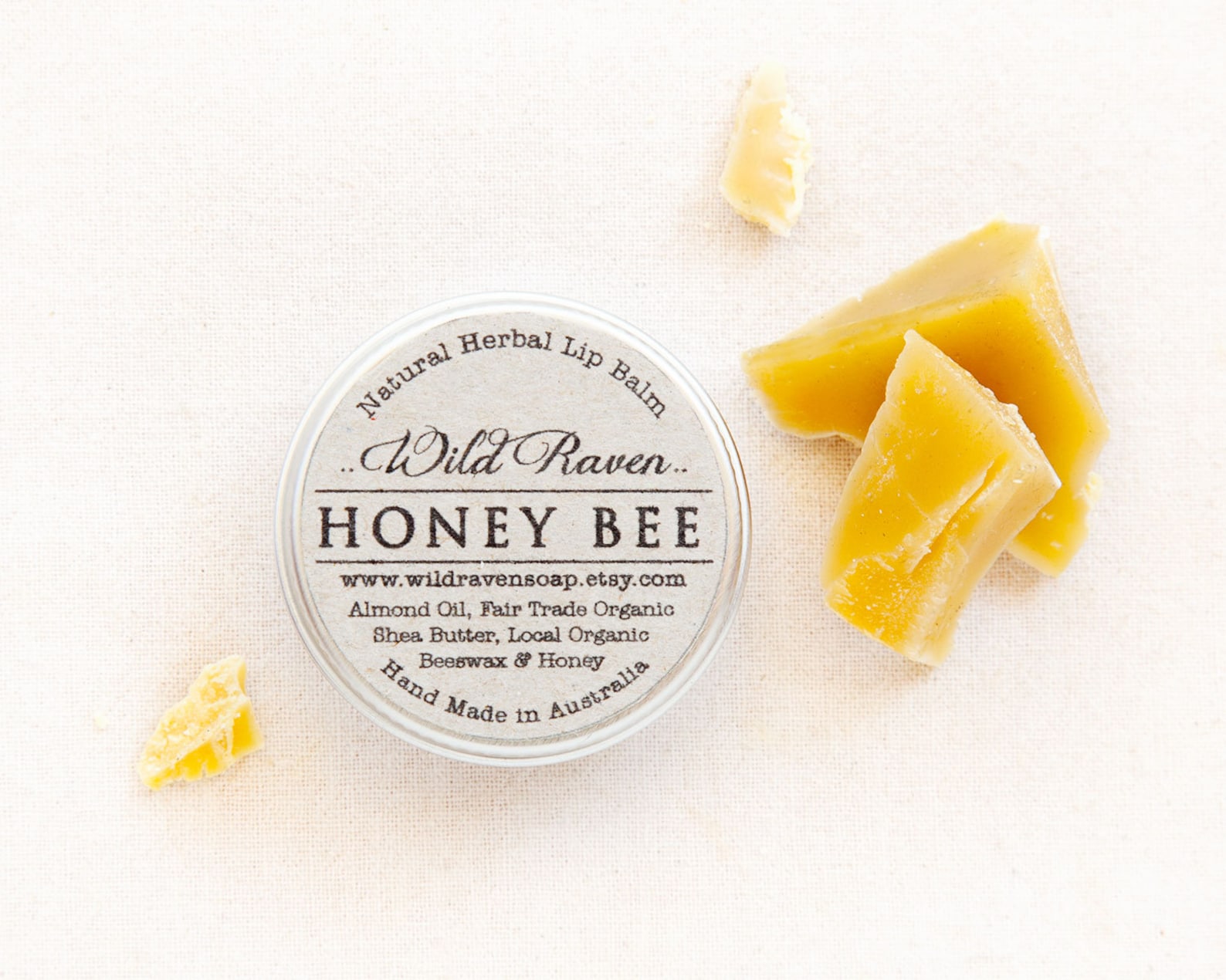 Honey Bee Lip Balm // Handmade With All Natural Herbal Etsy Australia