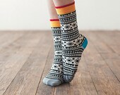 Chamanes socks, fun colorful socks  for women, casual socks, patterned women socks. 