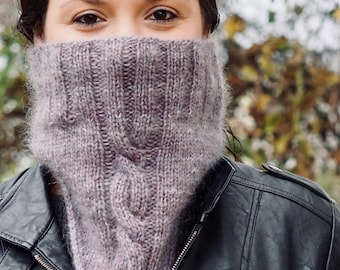 Victorian Décolletage Cowl • Knit Cowl Pattern • Knitting Pattern