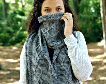 The Switchbacks Scarf Knitting Pattern • Scarf Knitting Pattern • Cabled Scarf Knitting Pattern • Cable Scarf Knitting Pattern