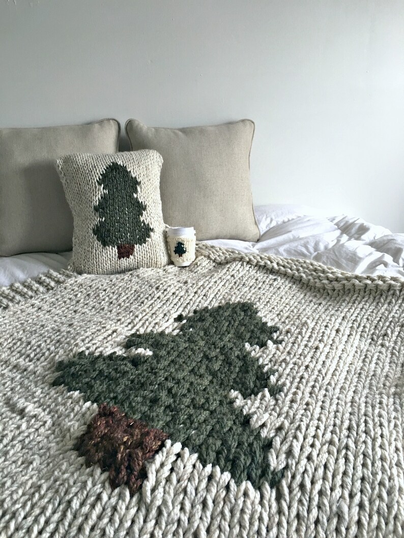 KNITTING PATTERN for the Pine Barrens Afghan Knitting Blanket Pattern Afghan Pattern image 8