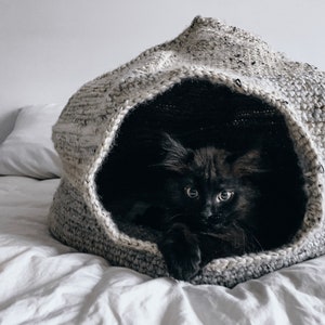 The Dome of Isolation Crochet Cat Bed Pattern Crochet Cat Cave Crochet Cat Home Crochet Pet Bed Pattern Crochet Pattern image 1