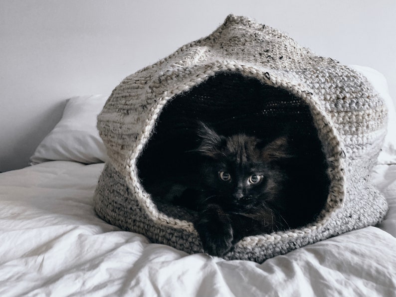 The Dome of Isolation Crochet Cat Bed Pattern Crochet Cat Cave Crochet Cat Home Crochet Pet Bed Pattern Crochet Pattern image 1