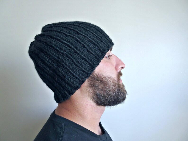 KNITTING PATTERN Men's Beanie Pattern Men's Hat Pattern Knit Hat Pattern Unisex Hat Pattern The Man-eater image 7