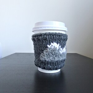 KNITTING PATTERN Knit Coffee Cozy Sleeve Pattern Coffee Cozy Knit Pattern Tea Cozy Starbucks Pattern Smoky Mountains Coffee Cozy image 7