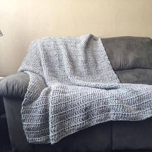 CROCHET PATTERN Chunky Crochet Blanket • Crochet Blanket Pattern • Chunky Blanket Pattern • Beginner Crochet Blanket Pattern• Afghan Pattern