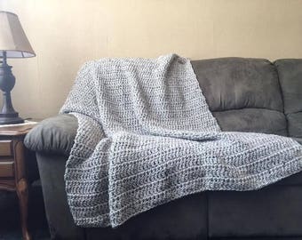 CROCHET PATTERN Chunky Crochet Blanket • Crochet Blanket Pattern • Chunky Blanket Pattern • Beginner Crochet Blanket Pattern• Afghan Pattern