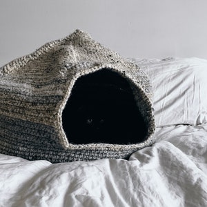 The Dome of Isolation Crochet Cat Bed Pattern Crochet Cat Cave Crochet Cat Home Crochet Pet Bed Pattern Crochet Pattern image 3