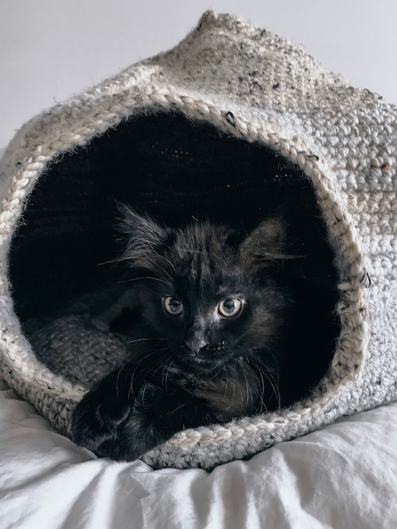 The Dome of Isolation Crochet Cat Bed Pattern Crochet Cat Cave Crochet Cat Home Crochet Pet Bed Pattern Crochet Pattern image 5