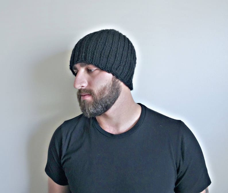 KNITTING PATTERN Men's Beanie Pattern Men's Hat Pattern Knit Hat Pattern Unisex Hat Pattern The Man-eater image 4