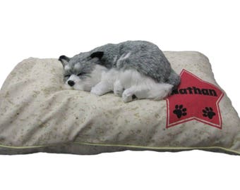 Personalized Cotton Dog Bed Cover with Piping Preshrink 8oz Soft Cotton Canvas