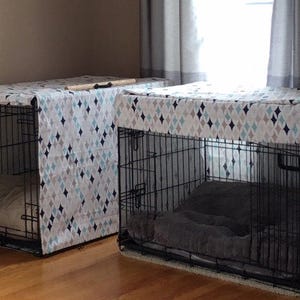 Heavy Duty Cotton Dog Crate Cover - 010 Pattern (8oz Cotton Canvas) - Washable