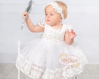 Baptism Dress,Christening Dress,Baptism Lace Dress,Baptism Gown,Christening Gown,Communion Dress,Blessing Dress,Girls Lace Dress,Baby Dress