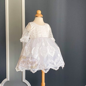 Baptism dress for baby girl, Toddler lace dress, Lace baptism dress, Christening dress for baby girl, First communion dress
