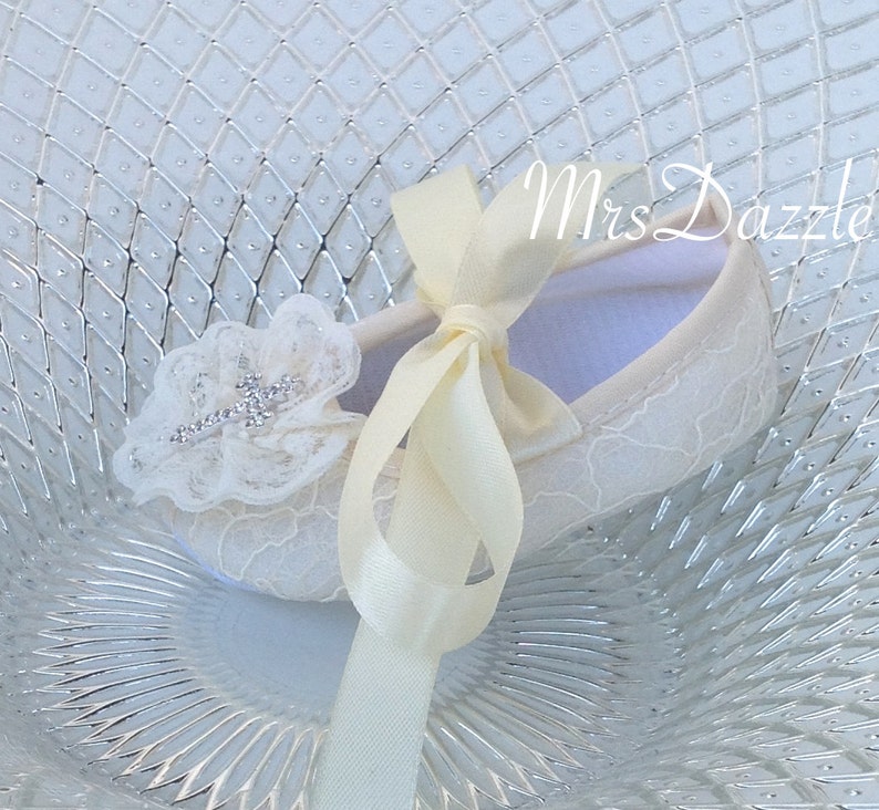 Baby Christening Shoes Baby Baptism Shoesbaby Lace Etsy