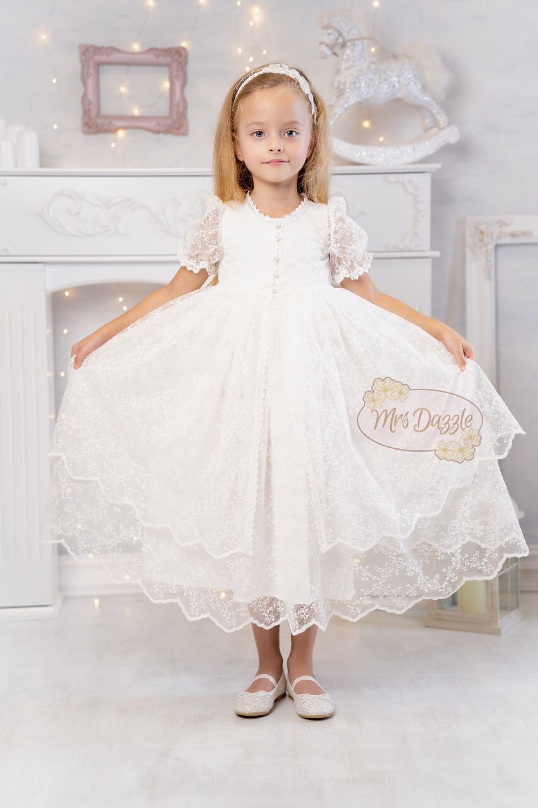 Christening Gown Girl, Christening Dress, Baptism Dress for Baby Girl