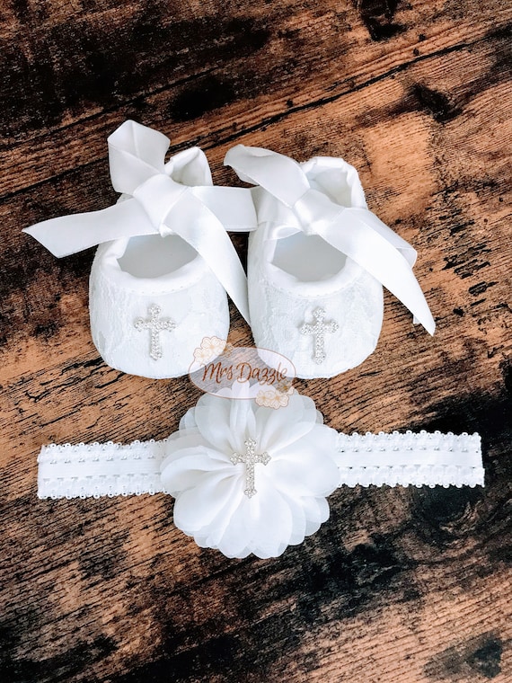 White baptism shoes for baby girl 2025