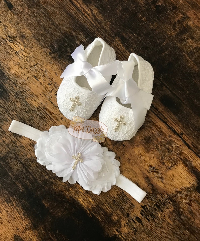 Baptism Shoes Baby slippers for baptism dress goddaughter Etsy