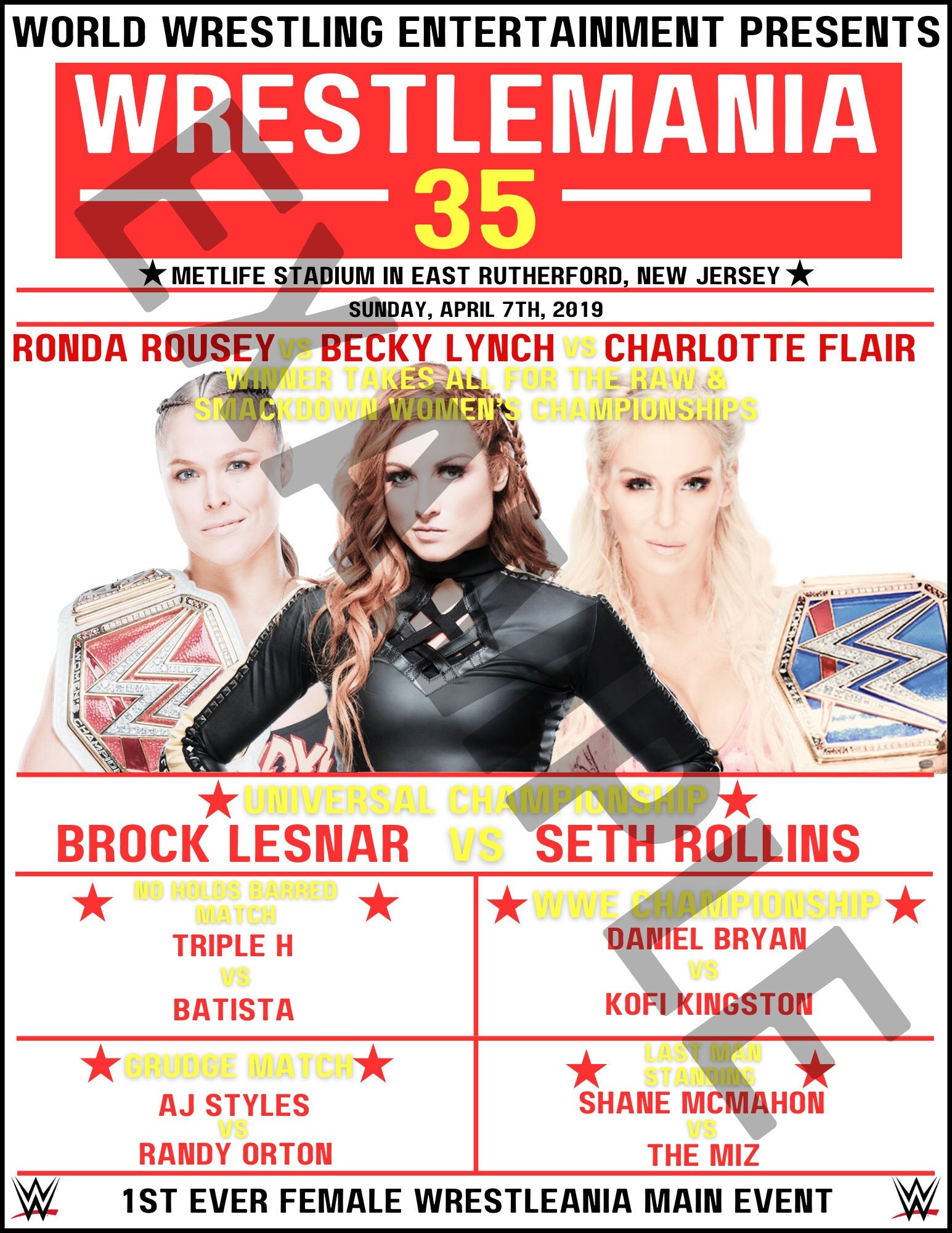 Dvd Live Stream Wrestlemania 35 Free WWE: Wrestlemania 35 (DVD